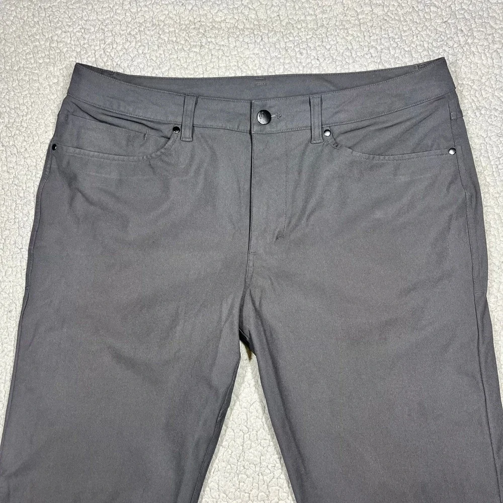 Lululemon ABC Pant Slim Warpstreme Charcoal Grey Mens Size 33x30 Five Pocket